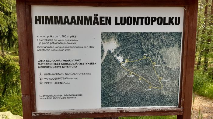 Himmaanmäen näkötorni
Luonto polku kutsuu mutta näin helteellä jätettiin väliin
